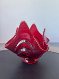Viking Glass Red Epic Drape Bowl