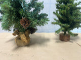Faux Table Top Decorative Christmas Trees, 17"H, 24"H