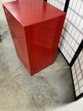 Red Metal Two Drawer File Cabinet