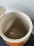 J. Thomas Signed & Hand Painted Vintage Pottery Crock Beverage Dispenser