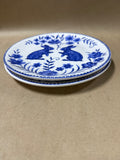 Pier 1 Blue And White Springtime Bunny Plates - Pair