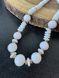 White Vintage Beaded Necklace