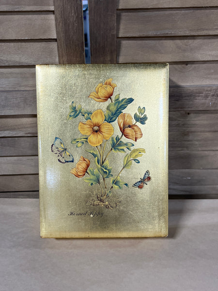 Gold "Horned Poppy" Jewelry Box, Made in Italy