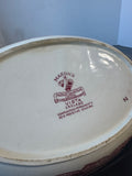 (KK) Mason’s England Vista Pink China Double Handled Oval Vegetable Bowl