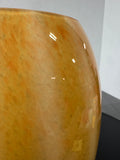 Amber & White Art Glass Vase AS IS (READ DESCRIPTION CAREFULLY)