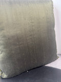 Olive Green Bead & Sequin Embellished Throw Pillow