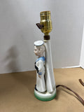 Porcelain Sailor Boy Lamp — Made In Germany — WORKS