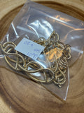 Gold Tone Rope Design Necklace & Bracelet Set