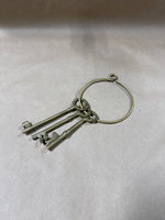 Brass Skeleton Keys On Ring — 3 Keys