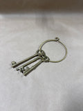 Brass Skeleton Keys On Ring — 3 Keys
