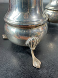 Crown Sterling Silver Weighted 3-Footed Salt & Pepper Shakers