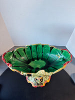 Art Nouveau Vintage Faience Jardiniere Pedestal Bowl