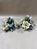 Capodimonte Floral Candle Holders - Pair READ DESCRIPTION