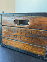 Dennery’s Dairies Heavyweight Vintage Metal & Wooden Dairy Crate