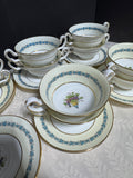 24-Piece Wedgwood England Appledore Cream Soup Bowls & Saucers Set