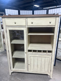 Liberty Furniture Cottage Cove Distressed Weathered Ivory & Maple Two Tone Cabinet***HEAVY ITEM***READ DETAILS ON PICK UP POLICY