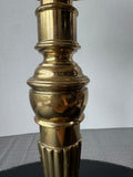 Stiffel Brass Table Lamp with Pleated Shade (WORKS)