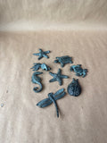 Distressed Metal Miniature Sealife And Bugs Figurines
