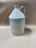 Blue Striped Robinson Clay Akron OH Whiskey Jug Bottle