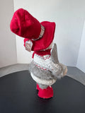 Gray & Red Plush Snowman Decor