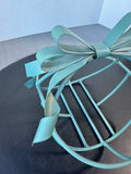 Green Heavyweight Metal Basket with Bow