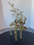 Gold Glitter Wire Holiday Reindeer