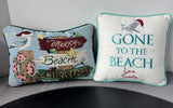 Pair of Beachy Christmas Accent Pillows