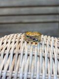 14K Gold Band with Assorted Gemstones (4.26g) - SIZE 7