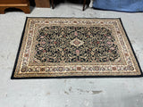 Black/Tan Carpet/Rug, 60"x40"