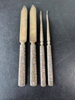 4-Piece R. Wallace & Sons Vintage Leaf Embossed Fruit & Nut Set