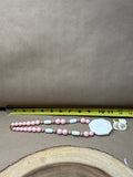 Pink, White & Gray Necklace/Earring Set