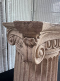 Textured Plaster Architectural Column Plant Stand