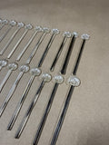 Lot Of 23 Clear Glass Seashell Stirrers