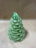 Christmas Tree Shaped Glitter Candle - Appears Unused