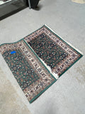 B- Cream/Green Rug, 63"x37"