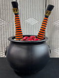 Witches Brew: Large Cauldron with Faux Apples & Witch Feet