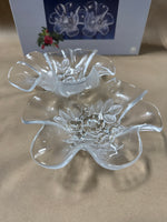 Bianca Walther Floral Glass Divided Relish Dish