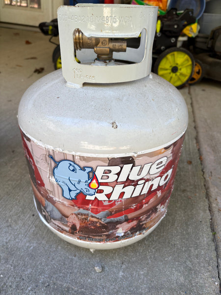 B-Blue Rhino Propane Tank, Less Than 1/2 Full
