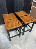 Set of 4 Counter Height Bar Stools, 24"H.