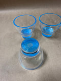 Blue Crate And Barrel Candle Votives - Set Of 4