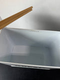 Farmhouse Style Metal Bread Box with Bamboo Lid