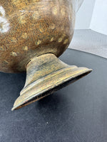 Textured Metal Pedestal Console Bowl