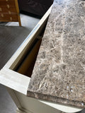 Thomasville French Provincial Marble Top Three Drawer end Table/Night Stand***HEAVY ITEM***