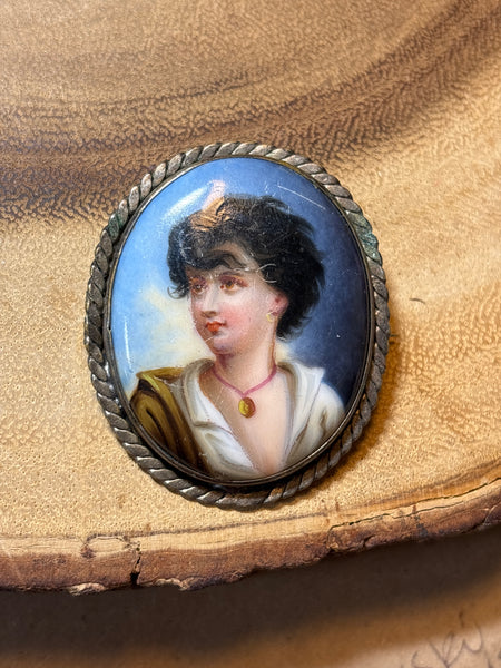 Vintage Portrait Brooch