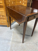 Drop Leaf Side Table with Inlay