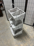 White Wicker Basket Storage