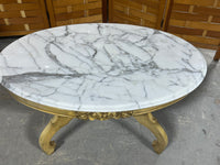 Oval Marble Top Coffee Table