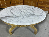 Oval Marble Top Coffee Table