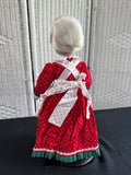Danbury Mint Porcelain Mrs Claus Doll with Tea Set, Accessories & Stand in Box