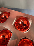 (A) Lot Of Rauch Red Glass Ornaments // 3 Boxes 14 In Each Box
